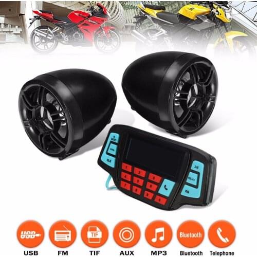 Newest Motorcycle Bluetooth Audio System MP3 FM Radio Stereo Speaker USB SD