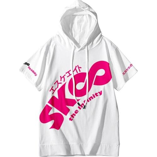 2021 New Arrival sk8 the infinity Hip Pop T Shirt 3D Print Casual Loose Summer With hood Short Sleeve Men Women Clothes