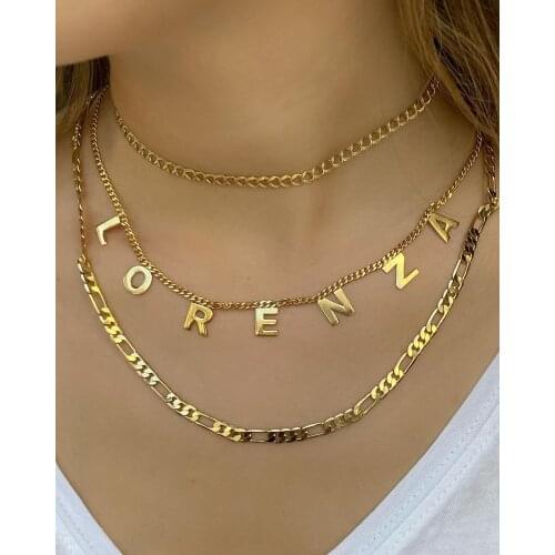 35+10cm 5,5mm thickness Plain Figaro chain Figaro cuban link chain choker necklace