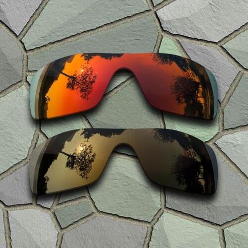 Red Orange&Bronze Copper Sunglasses Polarized Replacement Lenses for Oakley Batwolf