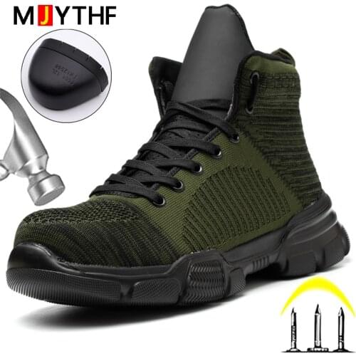 Dropshipping Men Work Boots New Safety Shoes Steel Toe Cap Protective Shoes Security Boots Anti-puncture Indestructible Shoes