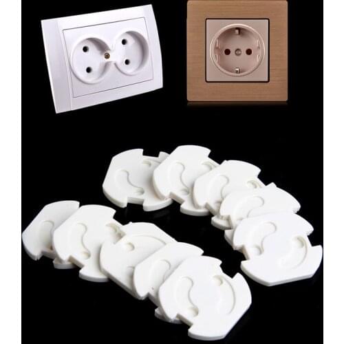 10pcs EU Power Socket Electrical Outlet Baby Kids Child Safety Guard Protection Anti Electric Shock Plugs Protector Rotate Cover