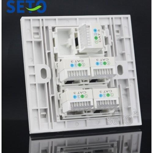 SeTo 86 Type Five RJ11 Cat3 Telephone Panel Wall Plate Socket Keystone Faceplate