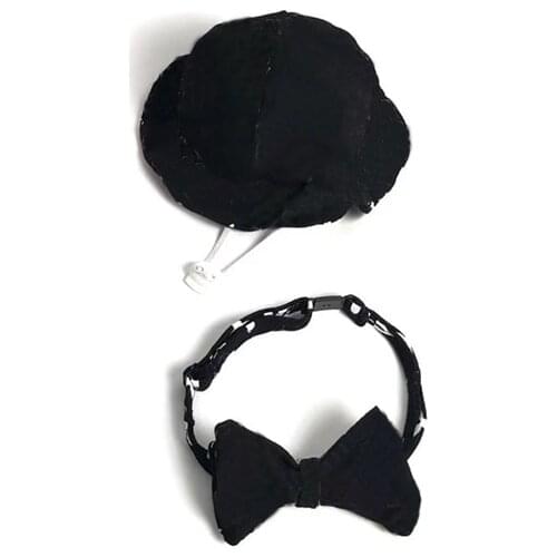 Hat for French Bulldog Bow Tie for Puppy Pug Tie Poodles Shooting Props Yorkies Accessories PC2105