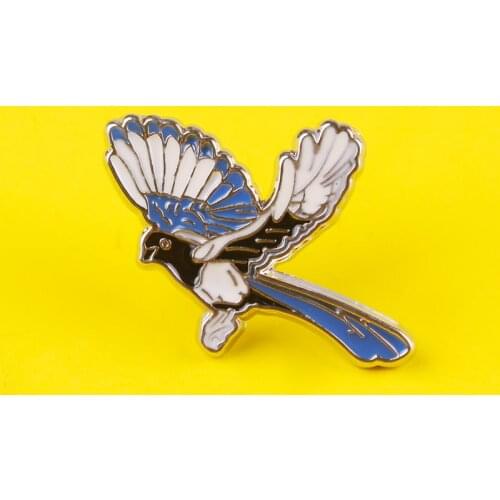 Blue Bird Badge Beautiful Bird Badges for Backpack Enamel Pins Brooches Clothes Lapel Pin Badges for Clothes Accessories Jewelry