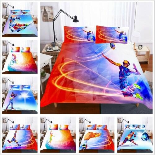 Sports Competition Home Textile Pillow Case 3D Bed Linen Duvet Covers Comforter Bedding Sets Bed Set Home Decor Bedding