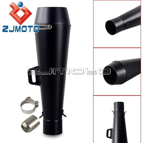 51mm Universal Black Exhaust Muffler Pipe Slip Motorcycle Exhaust Silencer For Dirt Bike Street Bike Scooter Quad