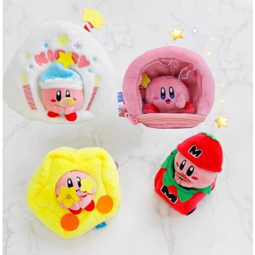 Japanese Ins Cute Kawaii Kirby Cartoon Scene Pain Bag Star Stick Plush Doll Pendant Childrens Toys Birthday Christmas Gift