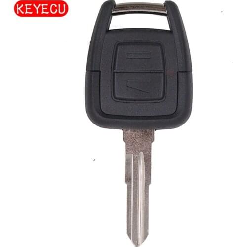 Keyecu 5pcs/lot Replacement Remote Car Key Shell Case Fob 2 Button for Opel Vauxhall Vectra Zafira Omega Astra