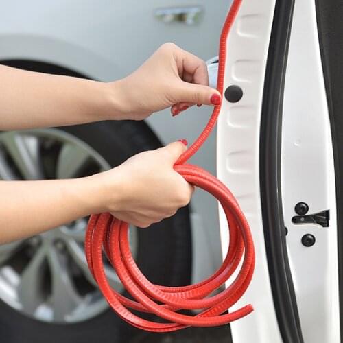 Door Anti-Collision Strip 5M DIY Car Door Side Anti-scratch Sticker Paste Protector Strip Sealing Guard Strip External Accessory
