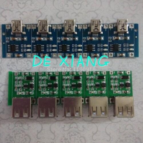 0.9V~5V 600MA USB Output charger Mini DC-DC Boost Converter + TP4056 1A Lipo Battery Charger Module lithium battery DIY Mini USB