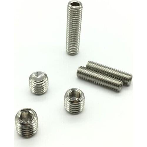 100Pcs Set Screws Cap Point Stainless Steel M2 M2.5 M3 M4 M5 DIN916