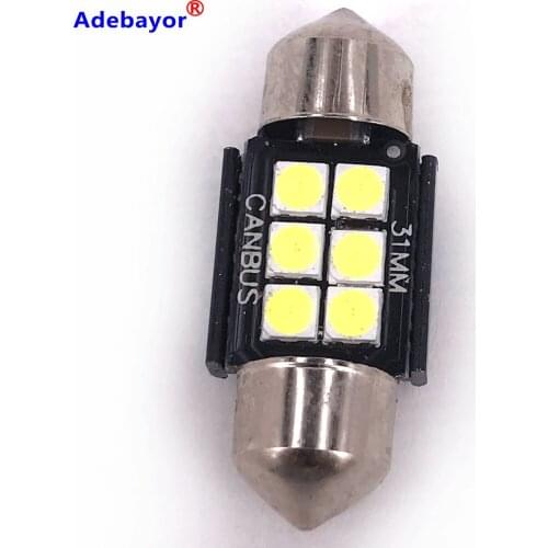 200pcs Festoon 3030 6 SMD c5w Auto 31 36 39 41mm Canbus Error Free LED License Plate Dome reading Interior Light bright Bulb