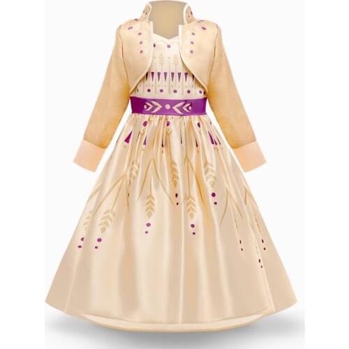 2021 Princess Dress for Little Girls Roleplay Costume Formal Evening Party Gown Cosplay Dress Up Fancy Vestido Infantil