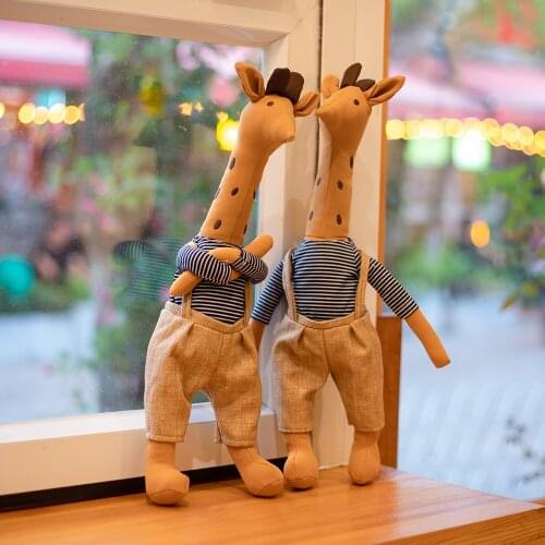 45cm Ins Giraffe Doll Animal Plush Stuffed Toy Home Decoration Childrens Doll Birthday Gift