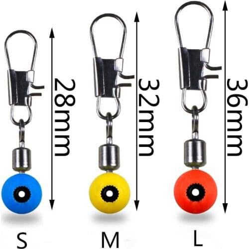 5Pcs/lot Fishing Line to Hook Swivels Shank Clip Connector Interlock Snap Connector Sea Fishing Lure Beans Belt