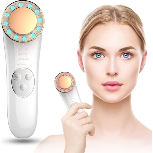 7 in 1 LED Facial Massager Photon Ultrasonic Skin Lifting Wrinkle Remover Anti Aging Tightening Beauty Devices Skin Care Tool