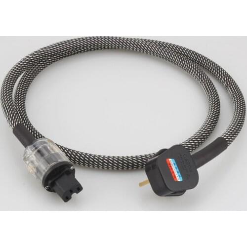 Audiocrast P110 Silver plated Power cable Uk Power cable with 15A IEC HI End HIFI uk Power cable