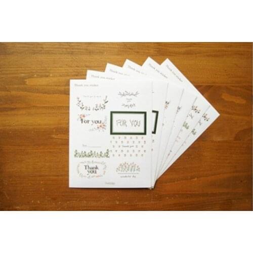 6 pcs/set Thank you Paper sticker cute Decoration label Multifunction
