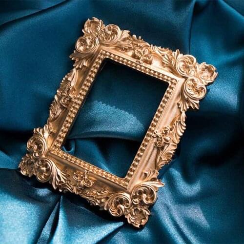 Retro Photo Frame Gold Picture Frame Photography Props Wedding Pictures Frames Gifts Desk Decoration Ornament Home Decor