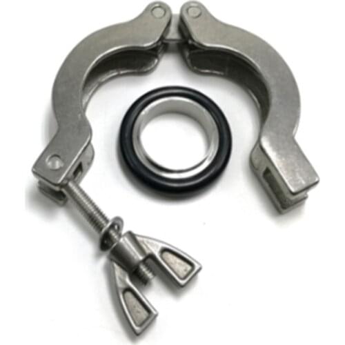 KF10 KF16 KF25 KF40 KF50 , rubber gasket bracket aluminium alloy vacuum tube clamp , Vacuum bellows clamps