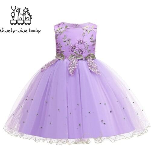 Summer Tutu Dress For Girls Party Dresses Kids Clothes Wedding Events Flower Girl Dress Birthday Party Costume Children Clothing