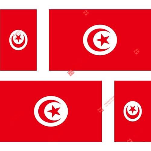 Hot Sell Personality 4x Sticker Adesivo Adesivi Decal Tunisina Vinyl Auto Moto Bandiera Tunisia Racing Helmet Stickers