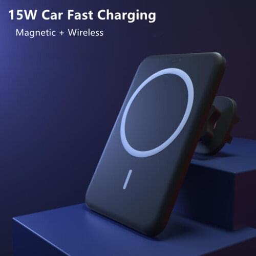 15W Wireless Car Charger Phone Holder for Phone Wireless Charging Car Induction Magnetic Charger Holder for Phone 12 11 X 8