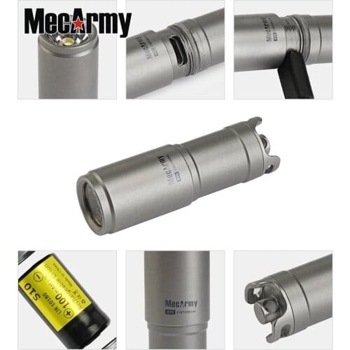 MecArmy X1S Titanium Keychain Flashlight CREE XP-G2 LED 130LM beam distance 59M built-in Micro USB charging Mini torch lighting