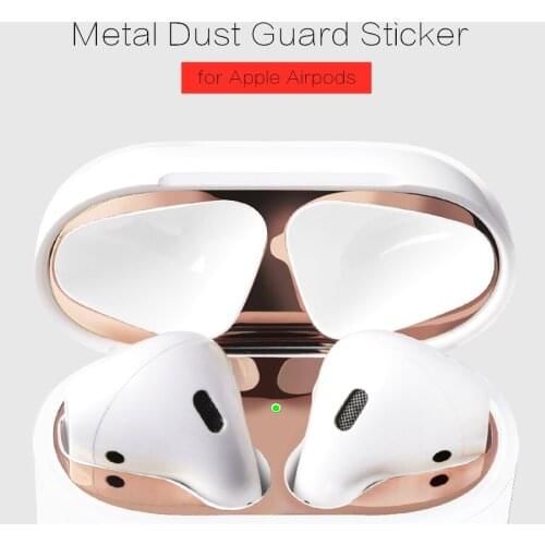 Metal Dust Guard Sticker For Apple AirPods Ultra-Thin Protective Sticker Dust-proof Skin Protection For AirPods Case Accessories