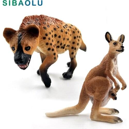 Cute Simulation Female Kangaroo Wild Dog Animal model figurine home decor miniature fairy garden decoration accessories modern