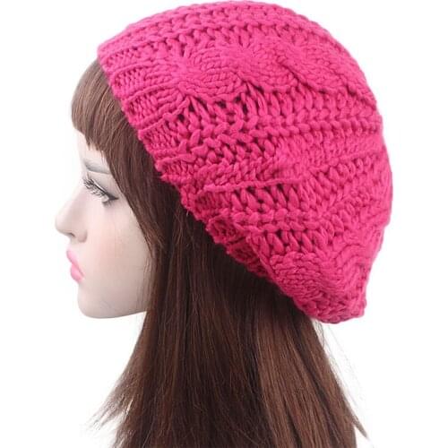 Mingjiebihuo New arrival fashion solid color comfortable soft wool cap winter men and women outdoor warm knitted caps simple hat
