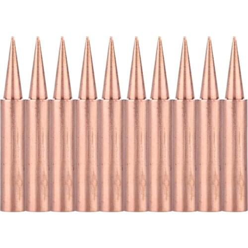 10PCS/Lot 900M-T-0.8D Lead-free Solder Iron Tip Set Pure Copper Replacement Soldering Head For Hakko 936 937 Welding Accessories