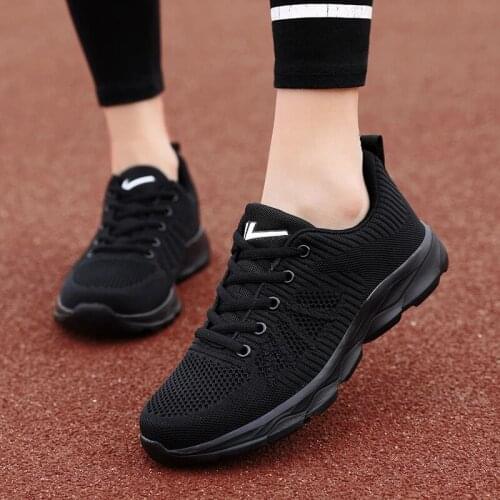 2021New Women Casual Sport Shoes Running Sneakers Plus Size Woven Womens Casual Shoes Breathable Casual Sneakers Walking Shoes