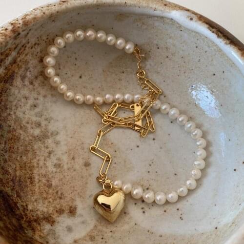 Louleur 925 Silver Vintage Freshwater Pearl Necklace High Quality Heart/Shell Gold Necklace for Women Elegant Fine Jewelry 2020