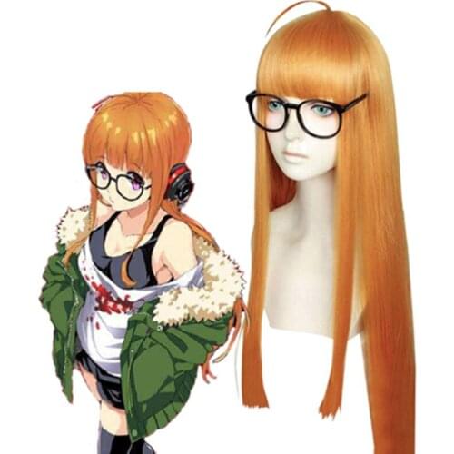 Game Persona 5 Cosplay Wigs Futaba Sakura Cosplay Wig Heat Resistant Synthetic Wig Hair Halloween Carnival Party Women Anime Wig