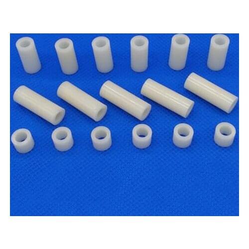 60pcs M5 ABS gasket 9mm OD circle plastic column hollow pillar washer nylon casing spacer column insulating plastic 2mm-25mm L