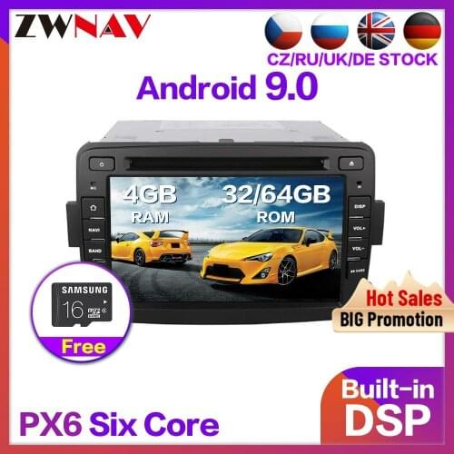 PX6 4G+64G Android 9.0 Car Radio DVD Player Multimedia Stereo For Renault Duster 2010+ Audio Video stereo GPS Navi map head unit