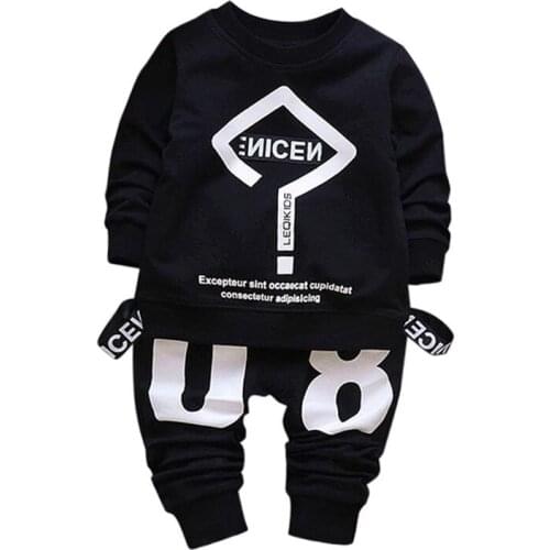 TELOTUNY boys clothes Toddler Baby Kid Boy Girl Outfits Letter Printing T-shirt Tops+Pants Clothes Set clothes for girls 1005