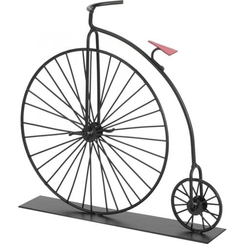 Home Decoration Miniature Figurines Mini Painting Coated Retro Stylish Model Bike Decorative Black Bicycle