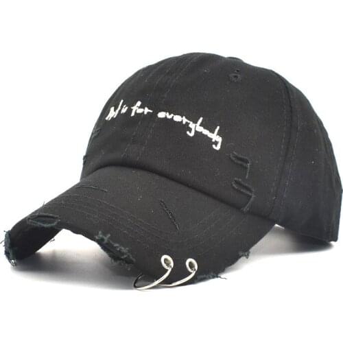 High Quality Embroidery Adjustable Baseball Hat with Ring Outdoor Sports Sun Cap for Women Men Fashion Snapback Hip Hop Hats