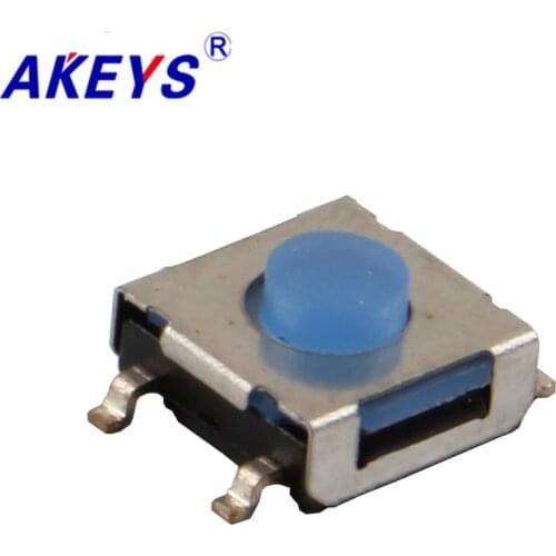 10PCS TS-E006 6.2*6.2 Tact switch high temperature imported shrapnel 4 pin SMD/SMT mini button switch