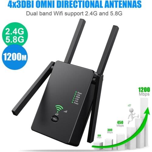 Wifi Repeater Wireless Router Range Extender Signal Booster with Four Antennas