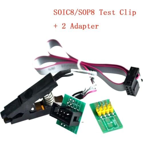 New Version SOIC8 SOP8 Test Clip for EEPROM 93CXX/25CXX/24CXX Online Programming 2 Adapter Alligator Clip USB Programmer TL866CS