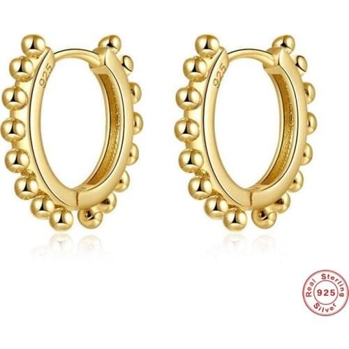 CANNER Small Simple Fashion Real 925 Sterling Silver Hoop Earrings For Women Piercing Earring Earings Jewelry Gift Pendientes