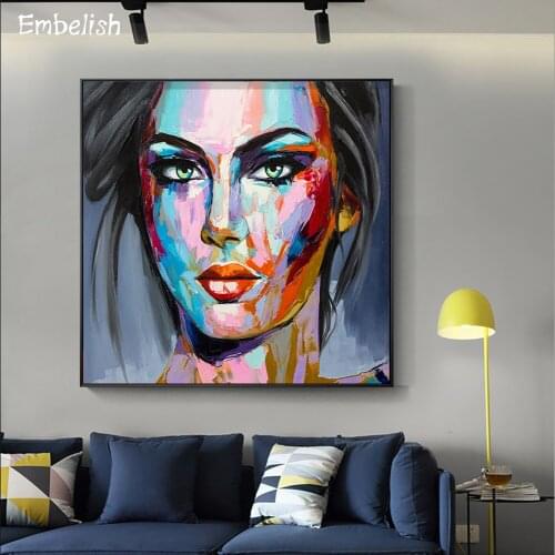 1 Pieces Modern Home Decor Posters For Living Room Fantasy Woman Face Wall Art Pictures HD Print On Canvas Oil Painting Artwork