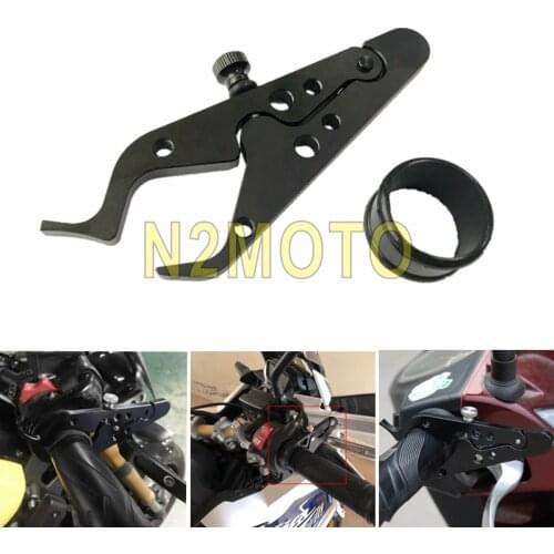 1 Piece Universal Black CNC Aluminum Motorcycle Cruise Control Throttle Lock Assist Retainer Grip For Honda Steed Magna Shadow