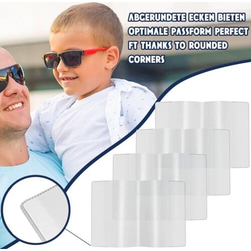 2-4PC Protective Case Vaccination Certificate Cover Set Work-proof Shell Sub-plastic Transparent Working Card Protective Cover