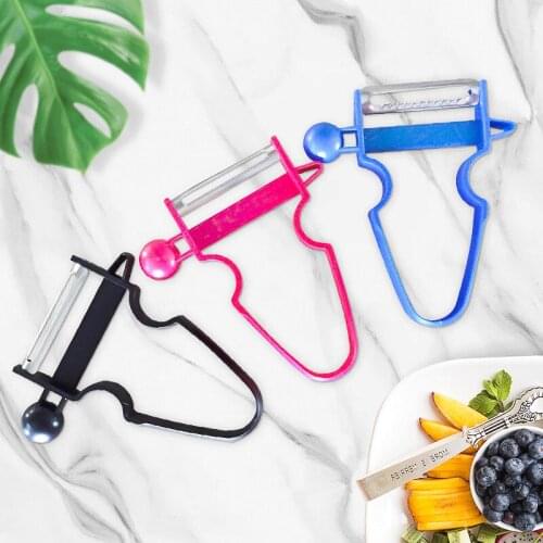 3Pcs Plastic Peeler Set Slicer Kitchen Tools Fruit Slicer Multipurpose Portable Vegetable Fruit Graters Red/Blue/Black