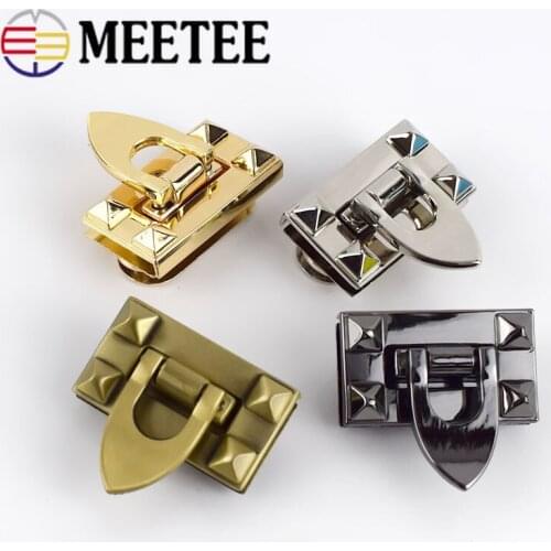 4/10pcs 23x40mm Metal Turn Twist Lock Metal Buckles for DIY Handbag Bag Purse Hardware Closure Clasp Bag Parts Accessories